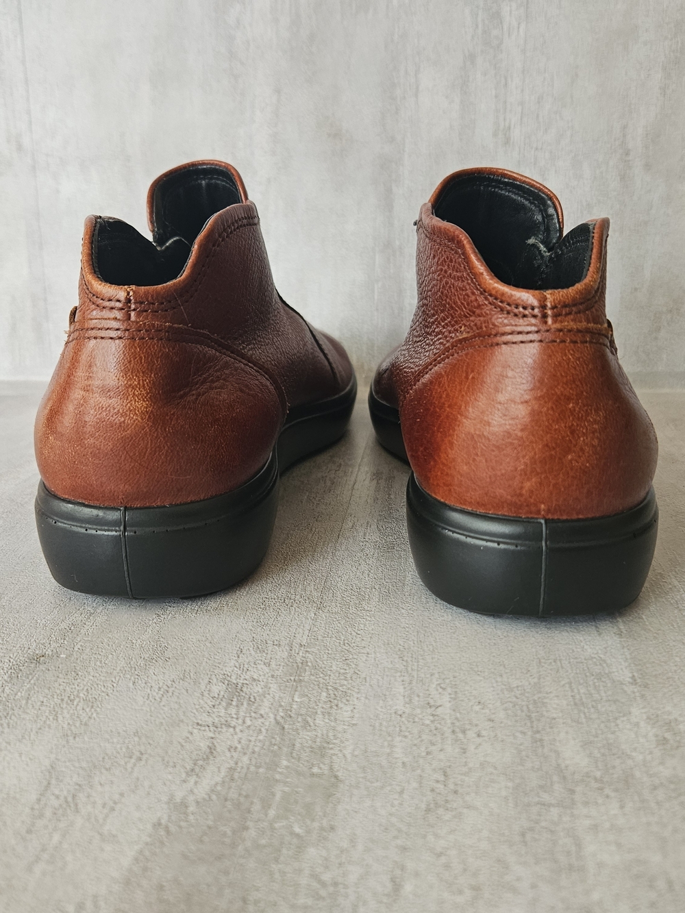 ECCO Soft 7 Cognac Brown Leather Zip Ankle Booties Size 40 / US 9 - Picture 6 of 16